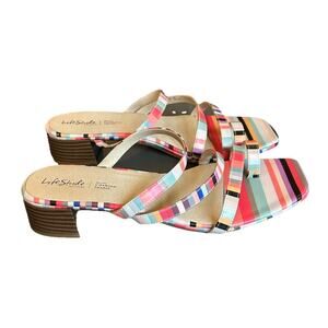 Life Stride Jasmine Soft System Multi Colored Strapy Women's Size 11W Sandals